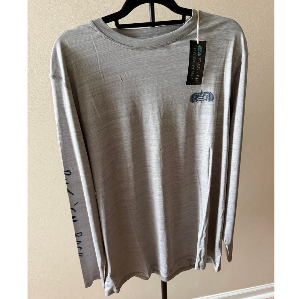 Toadfish Performance Gray Long Sleeve Size XL
